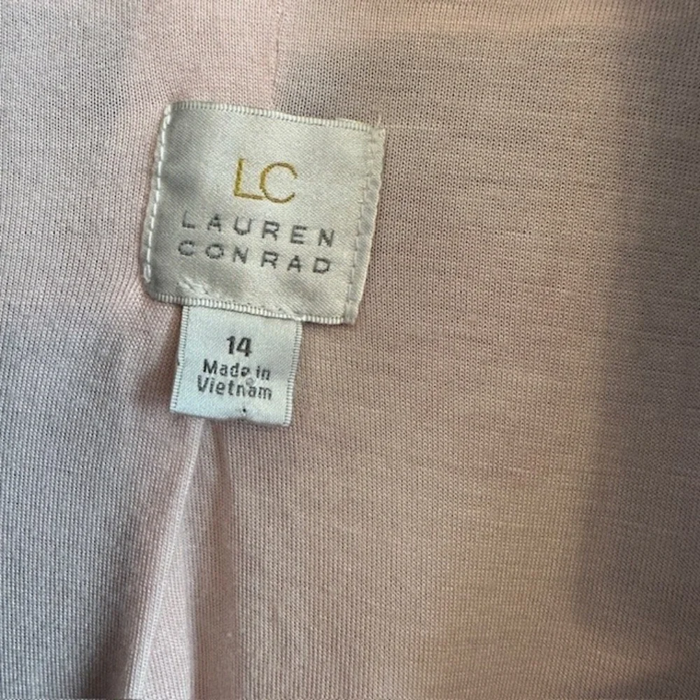LC Lauren Conrad Women's Gray 3/4 Sleeve Open Blazer 14 Casual Career‎ Soft